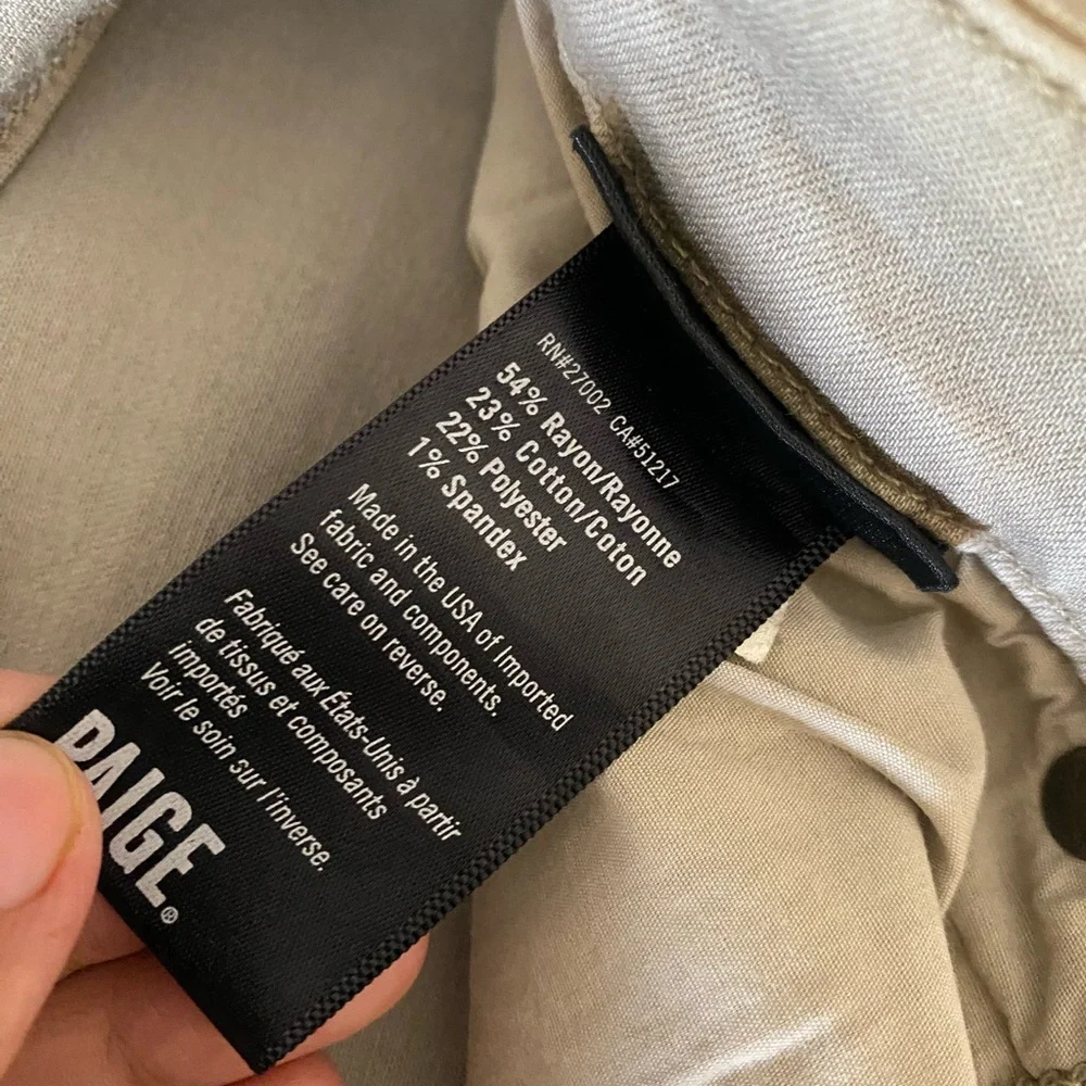 PAIGE Men's Light Tan Slim Jeans